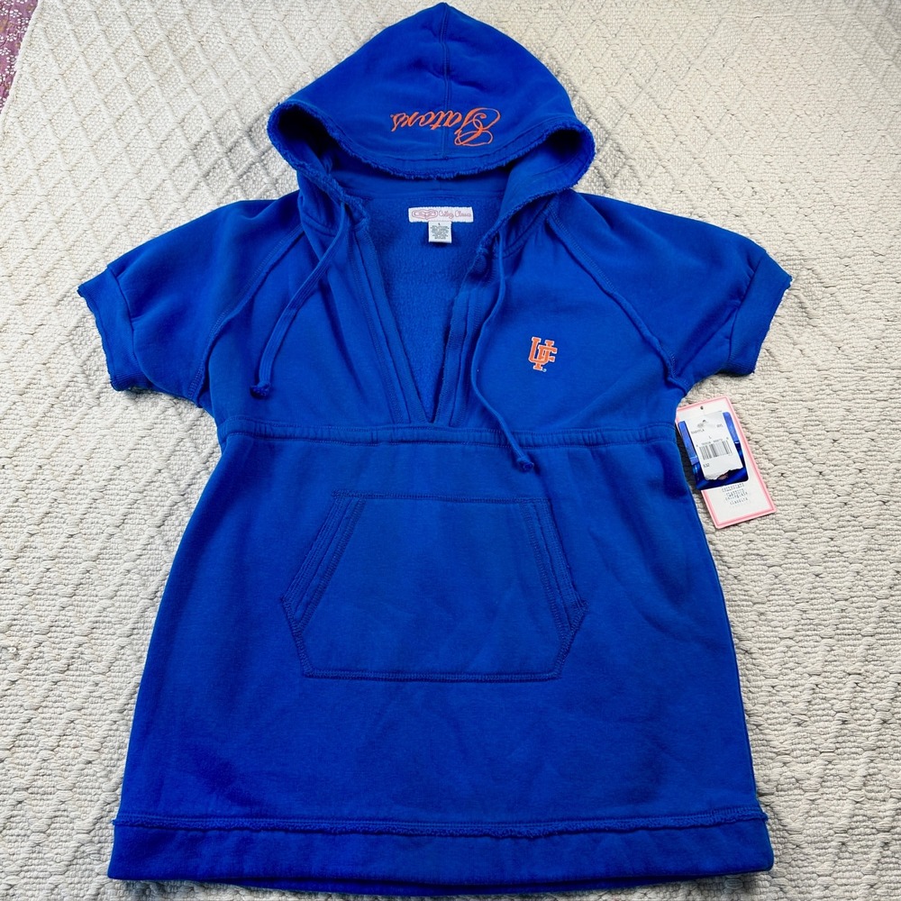 College Classics Florida Gators Royal Blue Short Sleeve Hoodie Dress Youth L